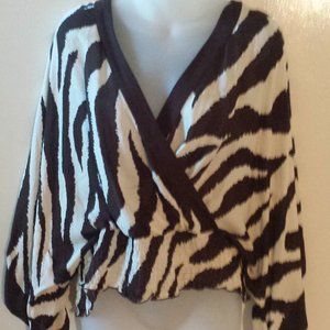 Michael Kors Surplice Blouse Size L